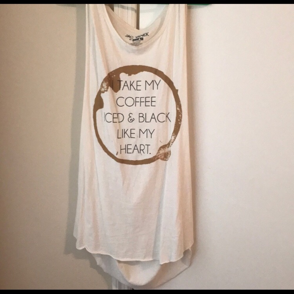Rare super coveted Jac Vanek coffee tank Medium
